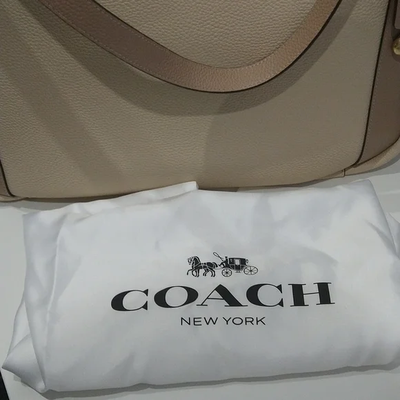 Coach Alana Pebbled Leather Colorblock Tote Bag - Picture 10 of 13